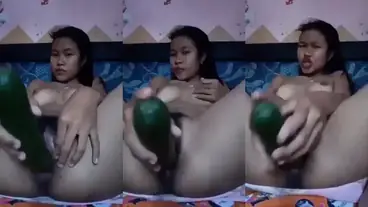 ABG Sange Berat Colmek Pakai Timun Gede
