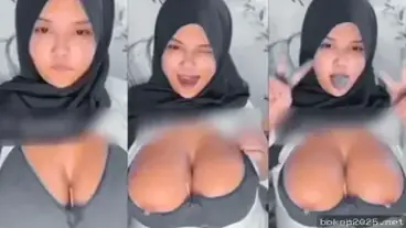 Arrazyny Hijab Keenakan Susunya Diremas Sampe Memek Banjir