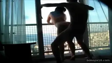 Ngentot pacar di balkon rooftop hotel