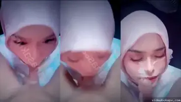 Sepupu Cantik Nyicip Kontol Pertama Kali, Muka Basah Kena Muncrat